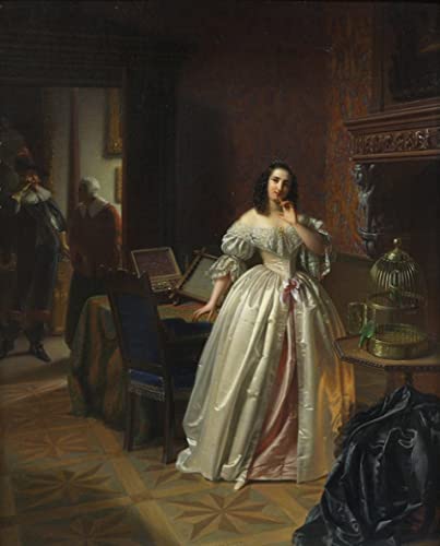 Tableau Toile l'invité de Ferdinand Eugène Delacroix SERENDIPITP 60x90cm d'Art