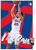 NBA Philadelphia 76ers - Jared McCain 25 Wall Poster with Push Pins, 34L" x 22.4W", Poster & Push Pin Bundle