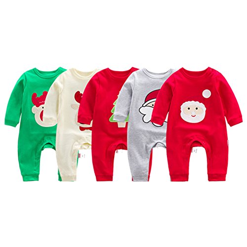 Infant Natale Pigiama Costume Babbo Natale manica