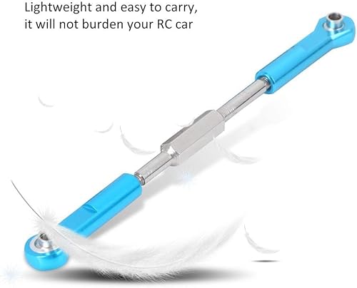 Miniatura 9 de Varillaje de dirección a control remoto, 2 piezas, varillaje de varilla de dirección de automóvil a control remoto, barra de dirección de aluminio a