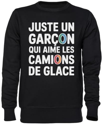 Sweat camion de glace noir idéal pour vos sorties urbaines décontractées