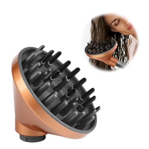 Upgraded Diffuser Attachment for Dyson Airwrap, Converting for Dyson Airwrap Styler to Hair Dryer Diffuser Attachment, for Airwrap Attachment Nozzle, 973365-01 (Gold)