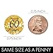 Black and Gold 60th Birthday Party Favor Stickers - 180 Labels