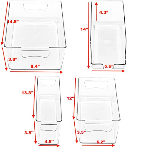 Simple Houseware Refrigerator Storage Organizer Bins, Assorted Set of 6