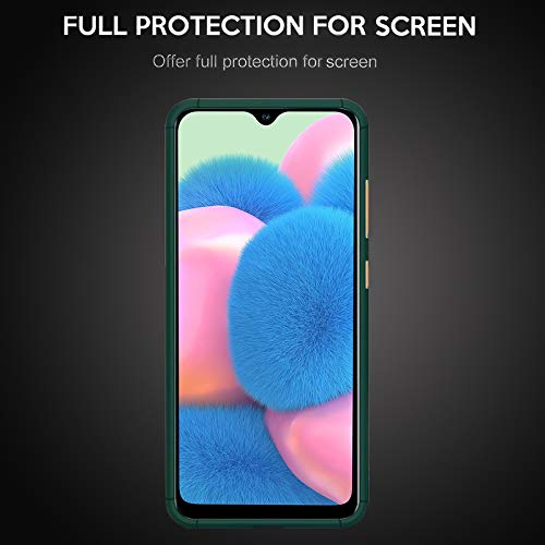 Image of Amazon Brand - Solimo Matte Clear Case (Hard Back & Soft Bumper Cover) with Camera Protection for Samsung Galaxy A30s - Dark Green
