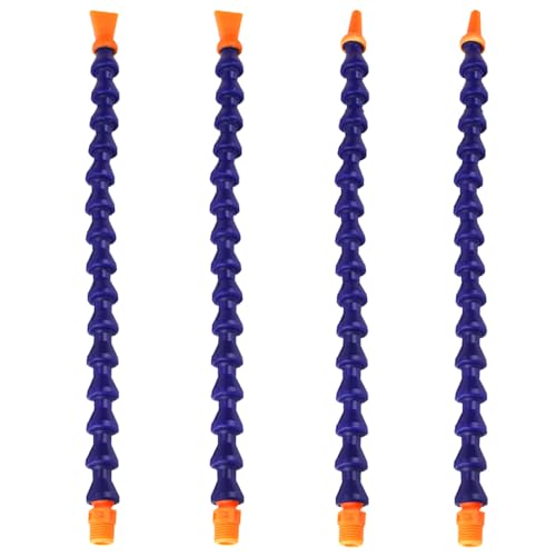 4 Pcs Coolant Hose 1/2 Universal Flexible Coolant Pipe Plastic Round Nozzle Water Oil Coolant Pipe for Hydraulic or CNC Machine Water Cooling System