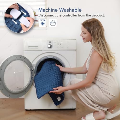 Heizkissen mit Abschaltautomatik Elektrisches Wärmekissen 50 x 60cm für Rücken Schulter Nacken und Temperatureinstellung in 5 Schnell Heiztechnik Überhitzungsschutz