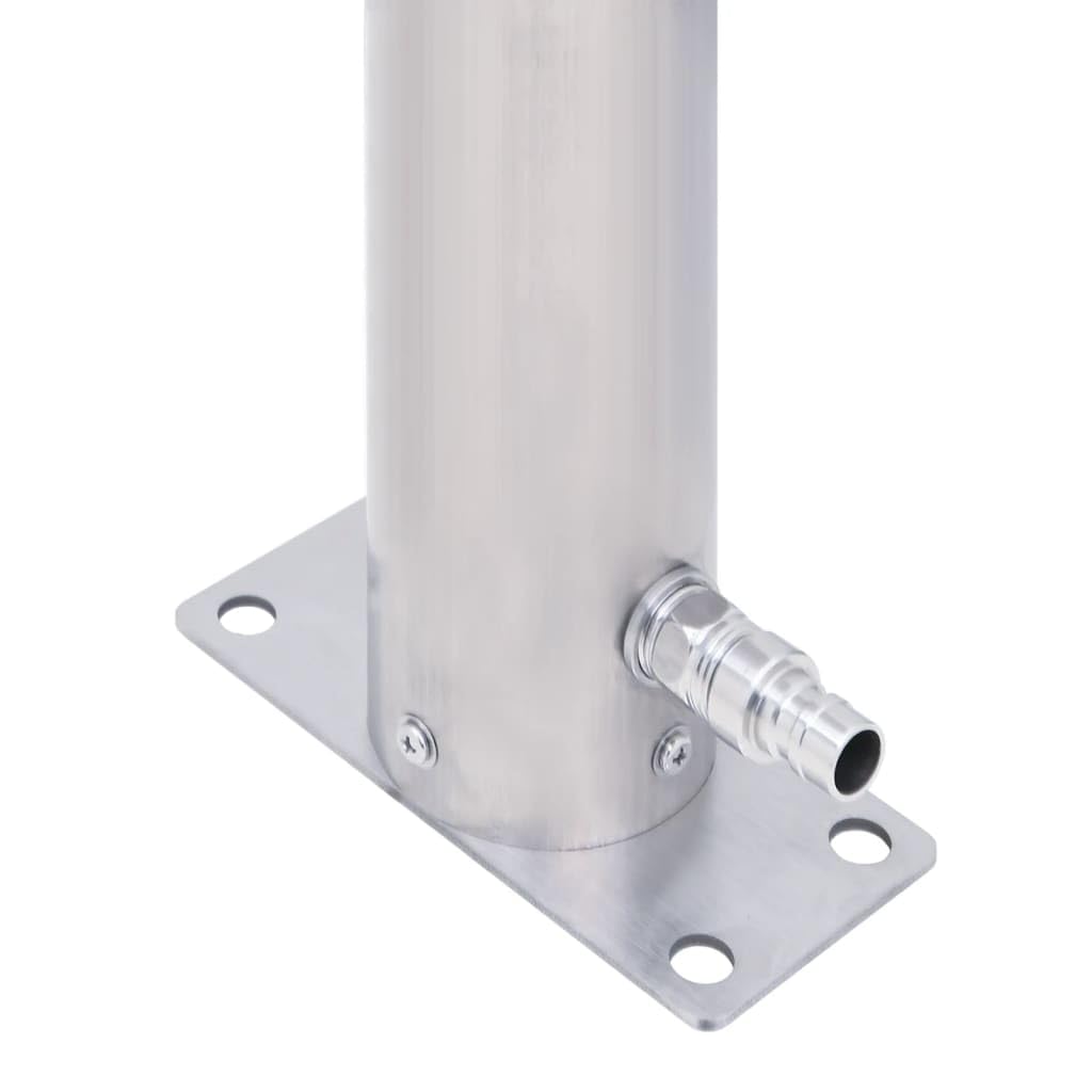 Colonna d'Acqua da Giardino 100 cm Acciaio Inox Rotonda,Fontana da giardino, per esterno. Fontanella a colonna moderna,in acciaio