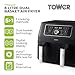 Tower T17181AFR Vortx Dual Basket Air Fryer with Digital Touch Display, Dual Function, 8 Presets, 8L, 2460W, Black