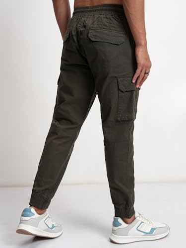 Image of Highlander Men's Cargo Jogger Trousers | Perfect for Casual Outings,Travel & Work Wear with Utility Pockets