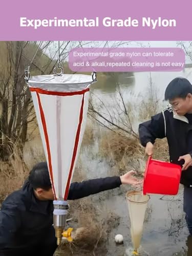 Filet d'échantillonnage de plancton 200 mailles avec corde de 5 m pour test d'eau