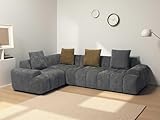 DESIGN CONTEMPORAIN: Style compressé/dehoussable moderne avec capitonnage vertical distinctif et coussins d'assise moelleux pour un confort optimal