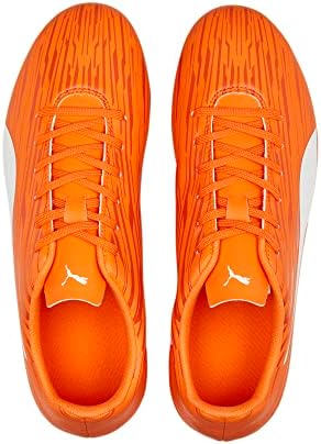 PUMA Men's RAPIDO III FIRM GROUND/ARTIFICIAL GROUND Soccer Cleat, Dragon Fire-PUMA White-Chili Powder-PUMA Black, 9.5 | Image 3