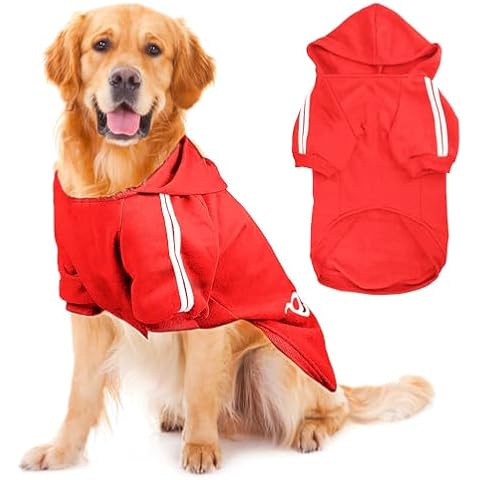 Voarge Large Dog Winter Hoodie Coat Cover