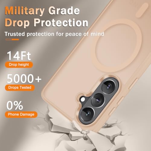 Image of for Samsung Galaxy S26 FE Case, Matte Magnetic Phone Cover, Coral Pink
