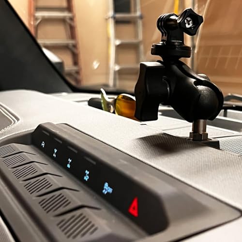 Image of 1 inch Ball Mount with M6 x 1.0mm Threaded Post Compatible with RAM Mounts Socket Arm in B Size for Action Camera /GPS /Bike /Motorcycle /ATV Phone Holder /Rearview Mirror (Black 1)