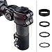 Azarxis Carbon Fiber Bicycle Headset Spacer 12 Pcs Bike Handlebar Stem Spacers Set Fit 1-1/8 Inch Stem for MTB BMX Mountain Road Bikes Cycling 2mm 3mm 5mm 10mm (Carbon Fiber - 12 Pcs)
