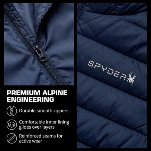Image of Spyder Boys Puffer Jacket - Lightweight Packable Wind Water Resistant Quilted Boys Winter Coat - Cozy Insulated Winter Jacket