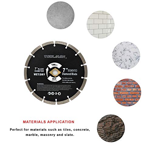 Toolman 7" Segmented Wet/Dry Diamond Circular Saw for Masonry STH016 - Thumbnail 3