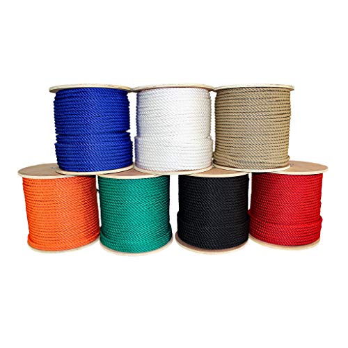SGT KNOTS Twisted MFP - Lightweight Multifiliment Rope for Decoration Projects, Construction Site Uses (1/2 x 250ft, Green)