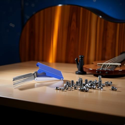 Blaues Nadelfeilen-Set – Gitarrenmutter-Schlitzfeile Sägestangen Schlitzfeilen-Set – Nadelfeilen-Set – Ersatzwerkzeuge – Luthier Ersatzwerkzeuge Spitzenreiniger Feilen