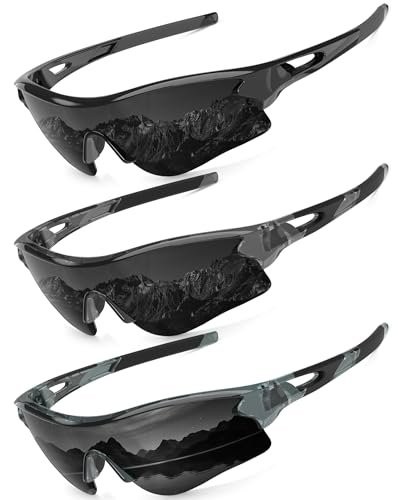 Image of KALIYADI Sports Sunglasses Polarized Sunglasses-Men: Mens Sunglasses with UV400 for Golf Running Fishing