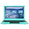 Mini computadora portátil, Android 13 de 10.1 pulgadas, 4 GB de RAM, 128 GB de almacenamiento, pantalla IPS HD, píxeles de 1280 x 800, Netbook portátil con CPU Allwinner A523 azul