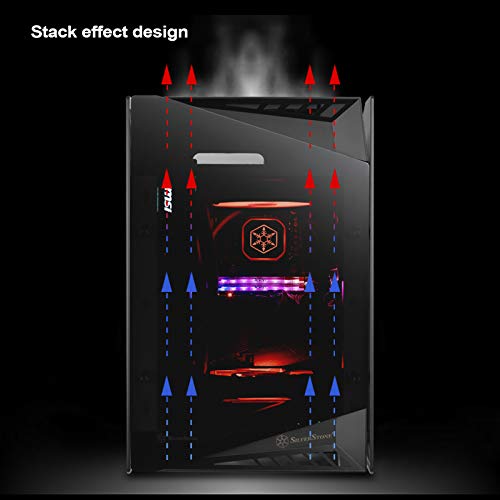 Image of Silverstone Technology LD03B-AF Airflow Version Mini-ITX Case Four Side Tempered Glass Panels Pre-Installed 2 x 120mm Fans USB Type-C x 1 SST-LD03B-AF