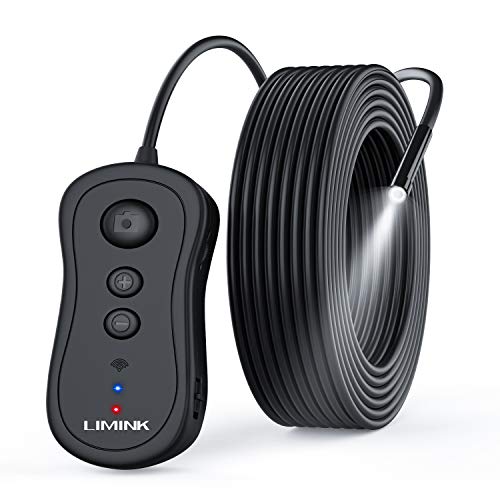5mp Endoscope Camera, LIMINK Wireless 1944p Inspection Camera with Light, WiFi Borescope Snake