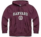 Ivysport Harvard University Hooded Sweatshirt, Crest, Crimson, Large