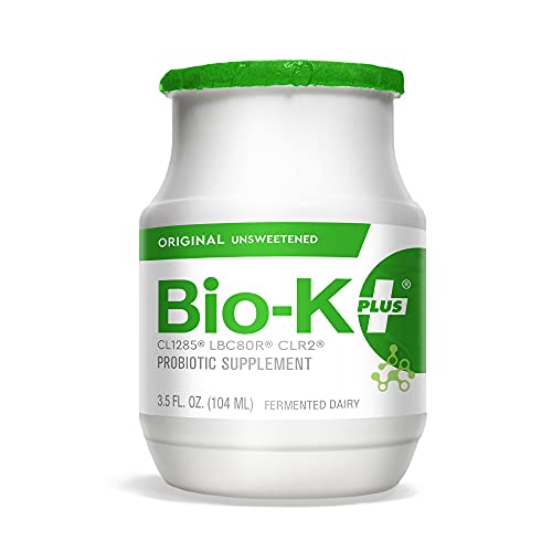 Bio-K + Drinkable Probiotics for Women & Men, Original Flavor, 50 Billion Live and Active Bacteria, Fermented Dairy - Shipped Cold (6) Bottles, 3.5 fl. Oz