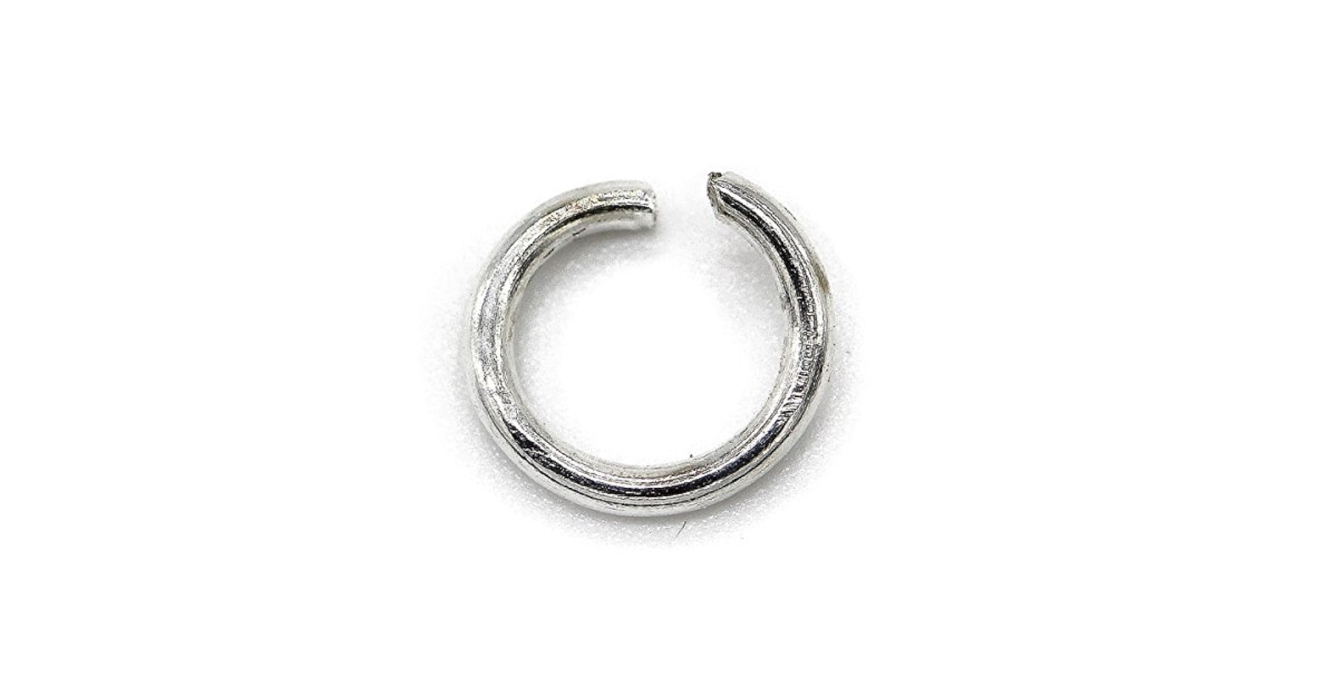 Amazon | (SAJ)丸カン(直径 8mm線形0.7mm)(ホワイトシルバー