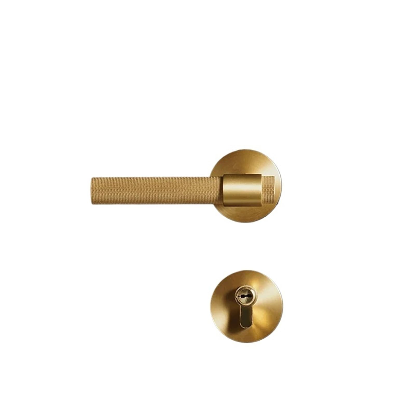 FBXRXZFPJ Brass Door Handle Set Lock Suitable for Bedroom Bathroom Double Lever(Standard 8550 Lock)