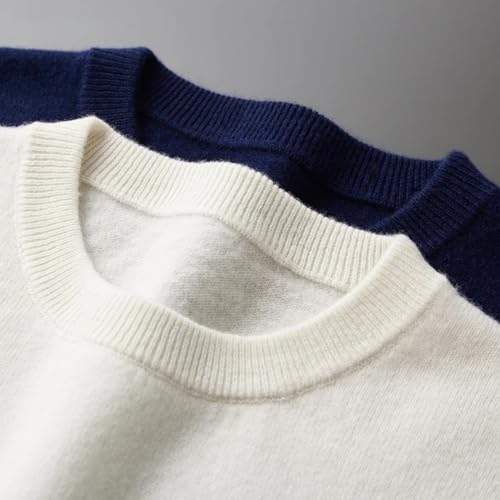 Men's Wool Crew Neck Striped Sweater - Casual Fisherman Sweater Relax Fit Knit Pullover for Winter4