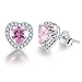 Produktbild Lotus Fun Ohrstecker Sterling-Silber 925 Geburtsstein Herz Zirkonia hypoallergen (Oktober-Tourmalin)