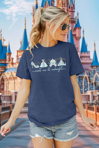 Image of Magical Shirts Women Girls Family Vacation Matching Shirt Magic Kingdom T-Shirt Mommy and Me Trip Short Sleeve Tops