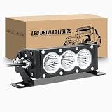 RIGIDON Barra LED Fuoristrada 6 Pollici 15 cm 30W una riga Barra Luce Led 12V 24V Spot Faretto Fendinebbia Bianca Faro da Lavoro Luci Led Impermeabile per Auto Camion Barca 4x4 SUV ATV UTV