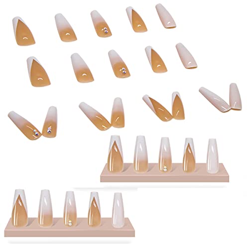 Humdax Glossy French Coffin Press On Nails #TOP26