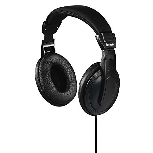Auriculares de TV con cable largo de 6m y control de volumen para televisión negro 6