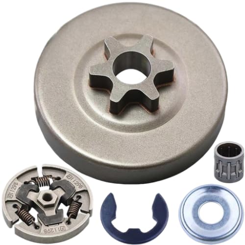 WheatThrive 3/8" Picco 6T Tambour d'embrayage pour tronçonneuse MS192T, MS193T, MS194T, MS200, MS200T, MS201 - Assemblage disque passif argent