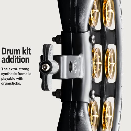 Meinl Percussion Tmt2B-Bk Mountable Abs Plastic Tambourine With Double Row Brass Jingles, Black #TOP3