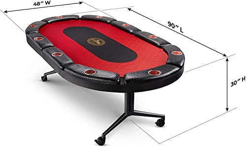Triton™ Premium Poker Table For 10 Players With 10 Chairs And Additional Mat - Foldable And Long-Lasting Poker Table And Chairs, Luxurious Vegas Style Casino Experience At Home #TOP1
