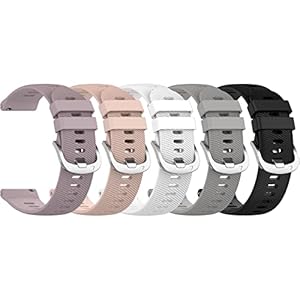 18mm Bänder kompatibel für Fossil Damen Gen 6 42mm /Gen 5E 42mm Smart Watch Band, Ersatzband Armband für Fossil Gen 4 Venture HR/Charter HR/Fossil Q Venture (5er-Pack B)