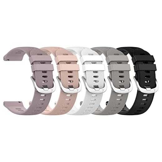 18mm Bänder kompatibel für Fossil Damen Gen 6 42mm /Gen 5E 42mm Smart Watch Band, Ersatzband Armband für Fossil Gen 4 Venture HR/Charter HR/Fossil Q Venture (5er-Pack B)