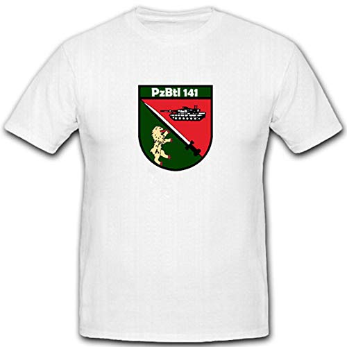 T-shirt militaire imprimé blason de l'armée allemande 141 blanc Pzbtl #4031