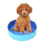 Foldable Pet Paddling Pool, Puppy Swimming Pool, Portable Dog Pool, Dog Paddling Pool, Can be Used as Paddling Pool for Dogs, Dog Bathtub, Fish Pond, Blue, 50 x 10cm