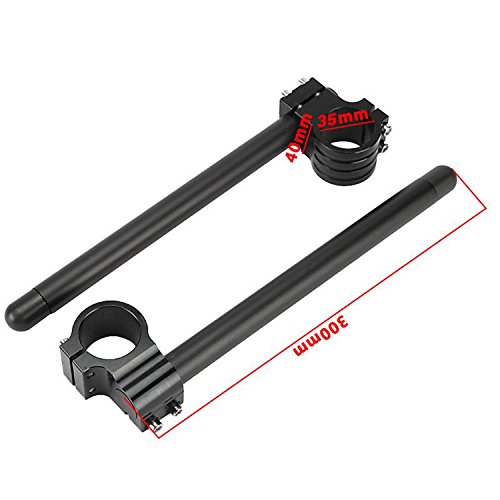 Hanswd Fork Clip-Ons Handle Bars Cnc Riser Regular Handlebar For 1969-1982 Honda Suzuki Yamaha (35Mm) #TOP4