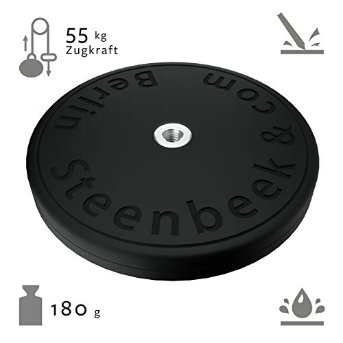 Magnet Kamerahalterung Kamerastativ Magnetfuß gummiert mit 1/4" Fotogewinde kompatibler GoPro-Halterung für Actionkamera Actioncam wie GoPro Insta360 DJI Osmo Action Magnet STEENBEEK (ACH Set 3, 88) – Bild 6