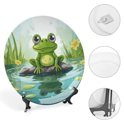 Plato decorativo de porcelana estilo chino de 7 pulgadas miniatura 4