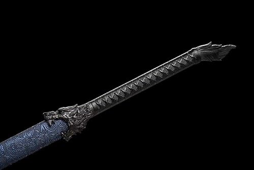 Miniatura 6 de ZPGP - Espada china Kungfu de hoja afilada, dragones de espada ancha azul